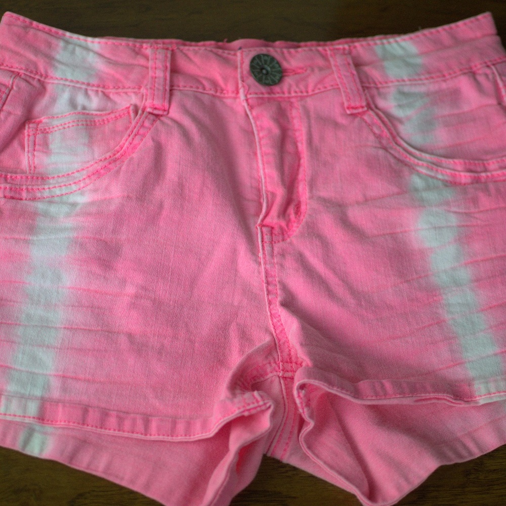 Jolt Pink Ombre Denim Shorts